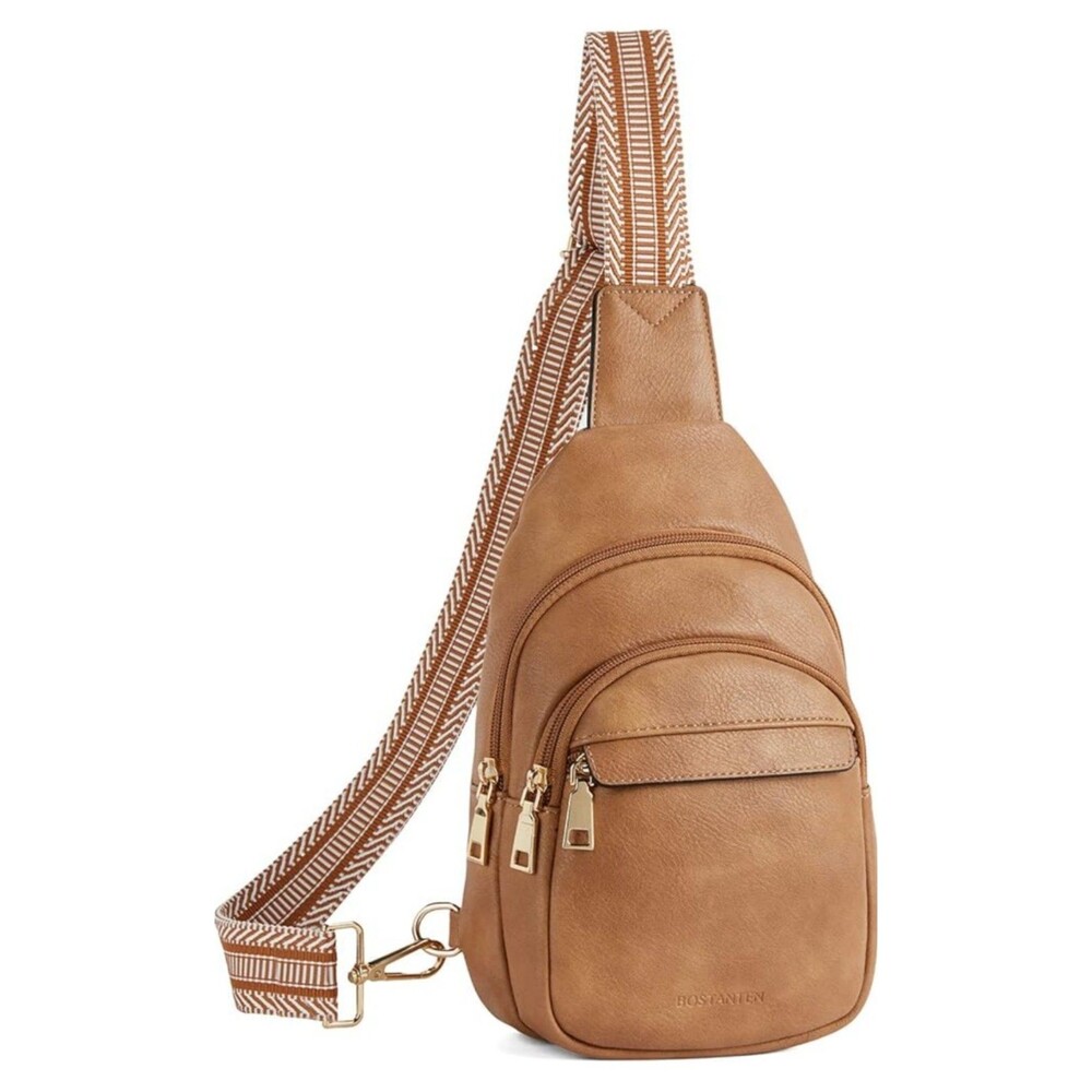 BOSTANTEN Small Sling Bag for Women Leather Crossbody Bags Fanny Pack Chest Bag